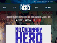 Tablet Screenshot of noordinaryheromovie.com